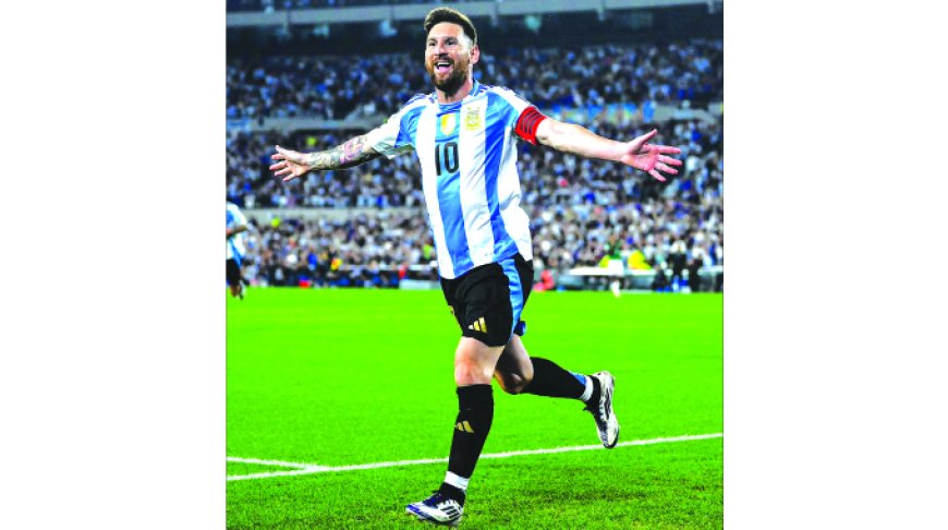 VINTAGE MESSI NETS HAT TRICK FOR ARGENTINA